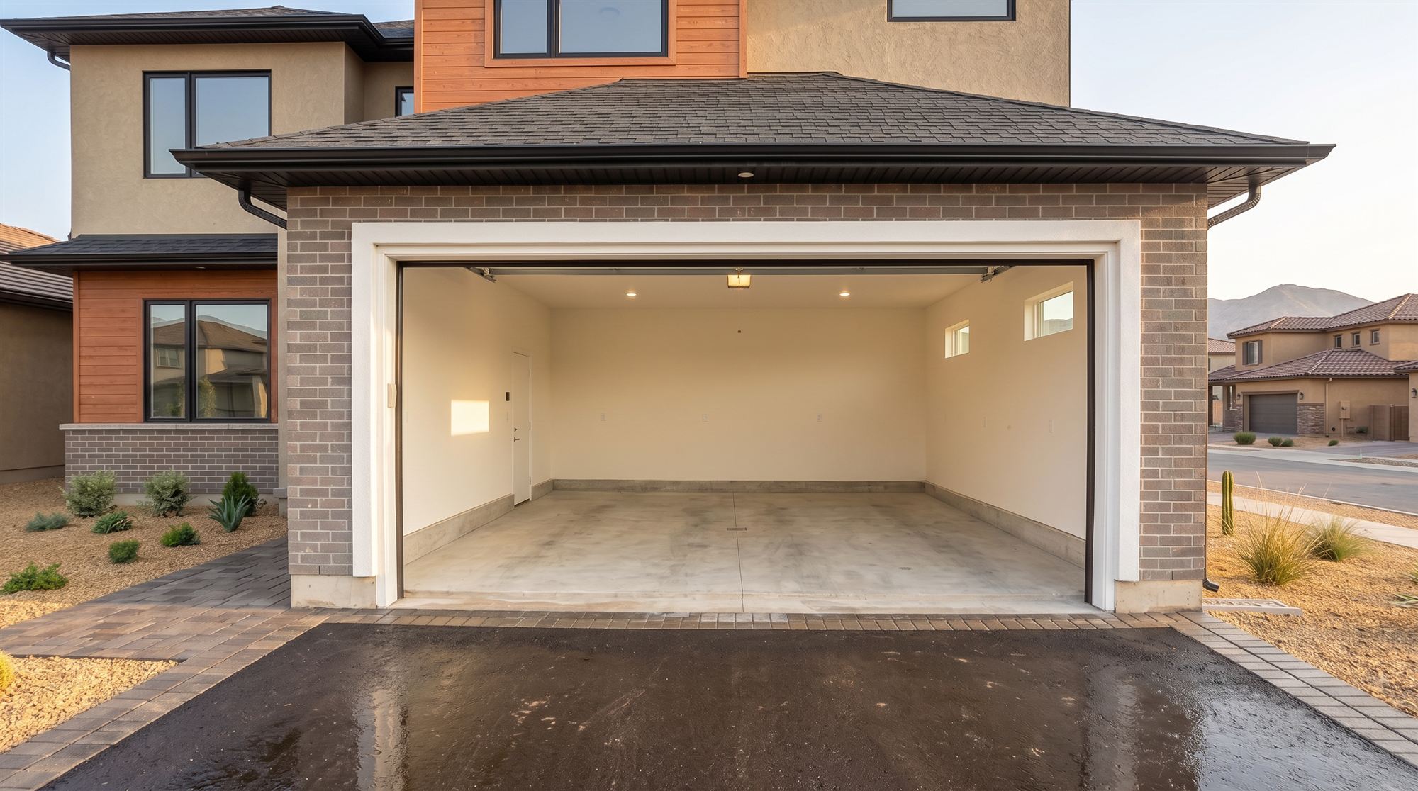 Empty garage ready for a custom renovation